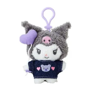 Kuromi Keychain Mascot Clip (Denim Patch Series) Kuromi Keychain Mascot Clip (Denim Patch Series)