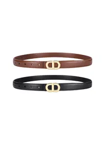 Women's Fashion PU Leather Belt with Buckle, Versatile Waistband for Various, Durable and Stylish Accessory Set