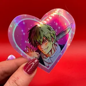 Naoya Zenin Heart Sticker Holographic Waterproof Jujustu Kaisen Anime 2.5 in car decal
