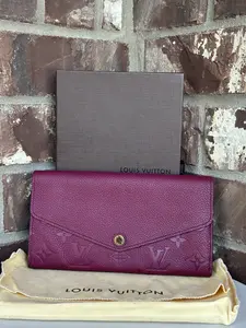 Pre-owned Louis Vuitton Leather Small Leather Goods Sarah Empreinte Wallet 40034