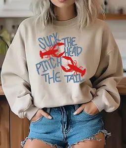 Suck the Head Pinch the Tail Crawfish DTF Transfer