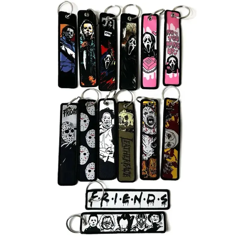 Horror Keychains Double Sided Spooky Design, Halloween Keychains