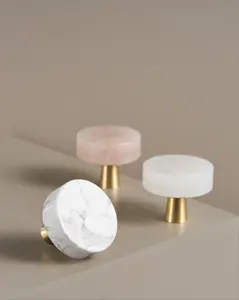 AURORA STONE & BRASS CABINET KNOB