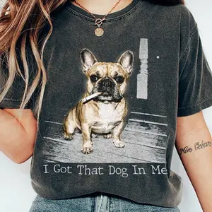 French Bulldog Smoking Funny Vintage Comfort Colors Shirt, I Got That Dog In Me Chihuahua Shirt, Funny Dog Shirt, Dog Lover Gift