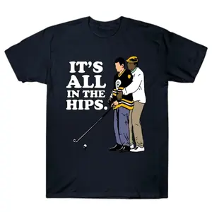 It’s All in the Hips Funny Golf T-Shirt, Retro Happy Gilmore Movie Graphic Tee, Soft Cotton Blend Shirt, Sports Humor Apparel for Men & Women, 90s Comedy Gift Idea
