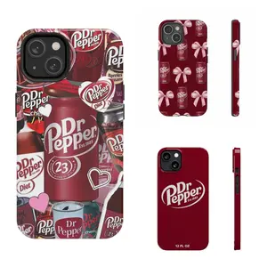 Red Dr Pepper Diet Tough Phone Case, Dr Pepper Aesthetic Case For iPhone 11/12/13/14/15/16/17/PRO/PLUS/PROMAX Halloween Christmas Protection