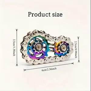 Bicycle Chain Fidget Spinner, Cnc Precision Mechanical Toy, Anxiety Relief Focus Tool, Adult Stress Reliever, Office Desk Accessory