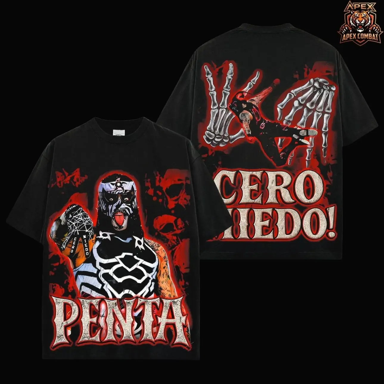 Penta El Zero Miedo v2 WWE Legend Premium Wrestling T Shirt 100% Cotton T-Shirt The Charismatic Army, Team Xtreme Shirt, WWE Fans Shirt, WWE Event Outfit GUM