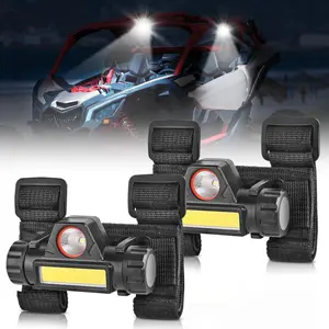 Nilight UTV Dome Light 2 PCS Spot Flood Combo Beam LED Interior Lights Universal 1.5”-2.0” Roll Bar Mount Lighting for ATV Can-Am Polaris RZR Dune Buggy Golf Cart Off-Road Vehicle Boat