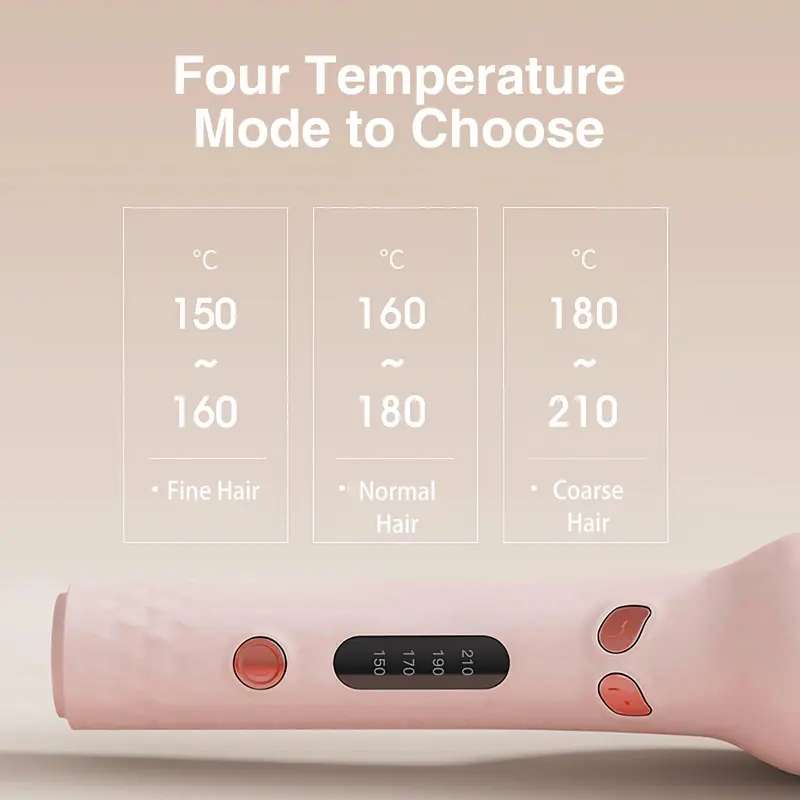 Fully automatic electric curling iron, 28 mm large barrel curler, lazy home hair curling tool, auto-rotating hair curler with LED display screen, 4 temperature settings, negative ion hair care, hair-friendly styling tool, ideal gift for women