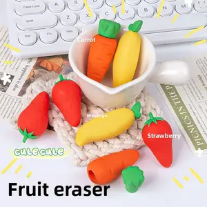 Cute Jumbo Fruit Erasers, Clean Residue-Free Erasers for Students, Non-Toxic Pencil Erasers for Kids, Creative Stationery