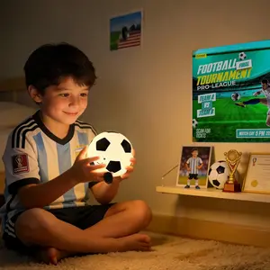 Cute Football Silicone Night Light, Adjustable Brightness, Rechargeable, Eye-Care, Suitable for Kids, Students, Bedroom, Desk, Living Room Decor