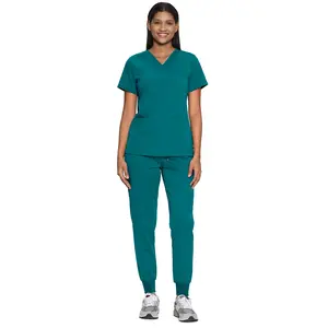 COZYSCRUBS Scrub Sets for Women, V-Neck Scrub Tops and Jogger Pants, Stretchy Fabric Medical Uniform