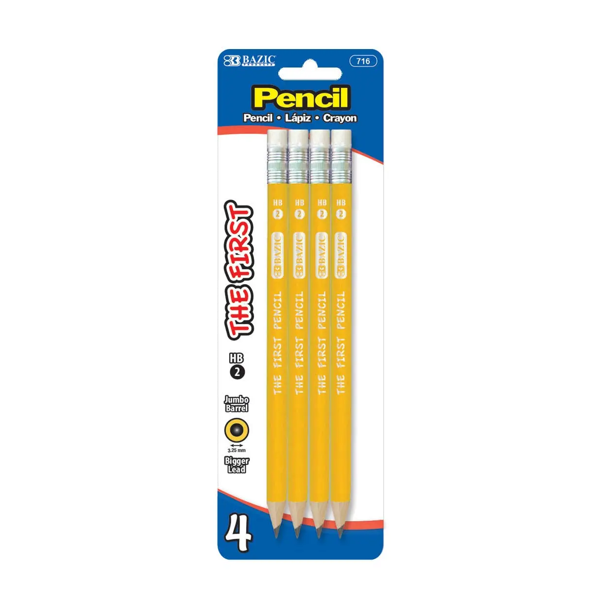 Yellow Pencil #2 Premium Jumbo (4/pack) Yellow Pencil #2 Premium Jumbo (4/pack)