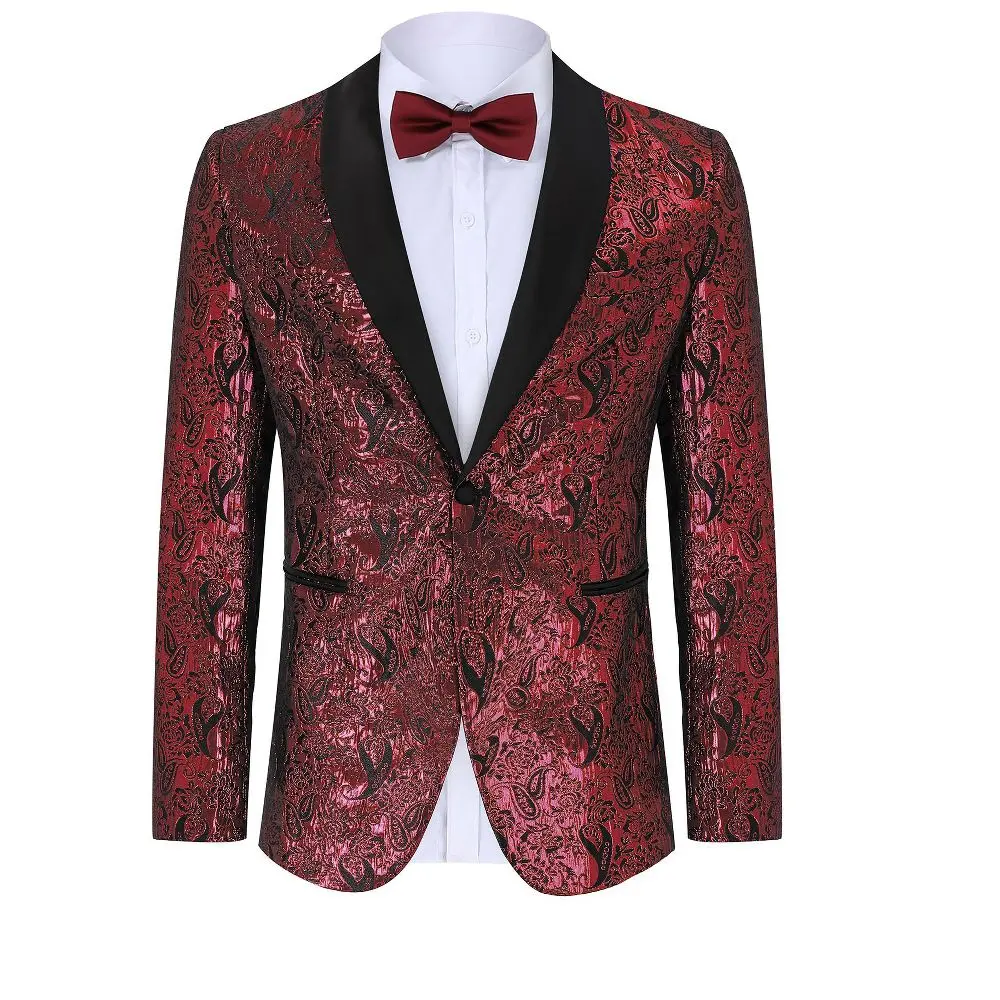 Men's Fashion Blazer Suit Jacket Shawl Lapel One Button Luxury Weddings Party Dinner Prom Tuxedo