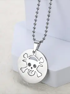Halloween Skull Necklace, Stainless Steel Material, Halloween Accessories, Daily Accessories