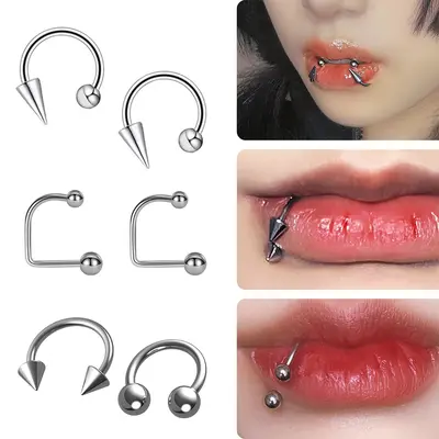 Snakebite Pierced Lips Men TikTok Shop