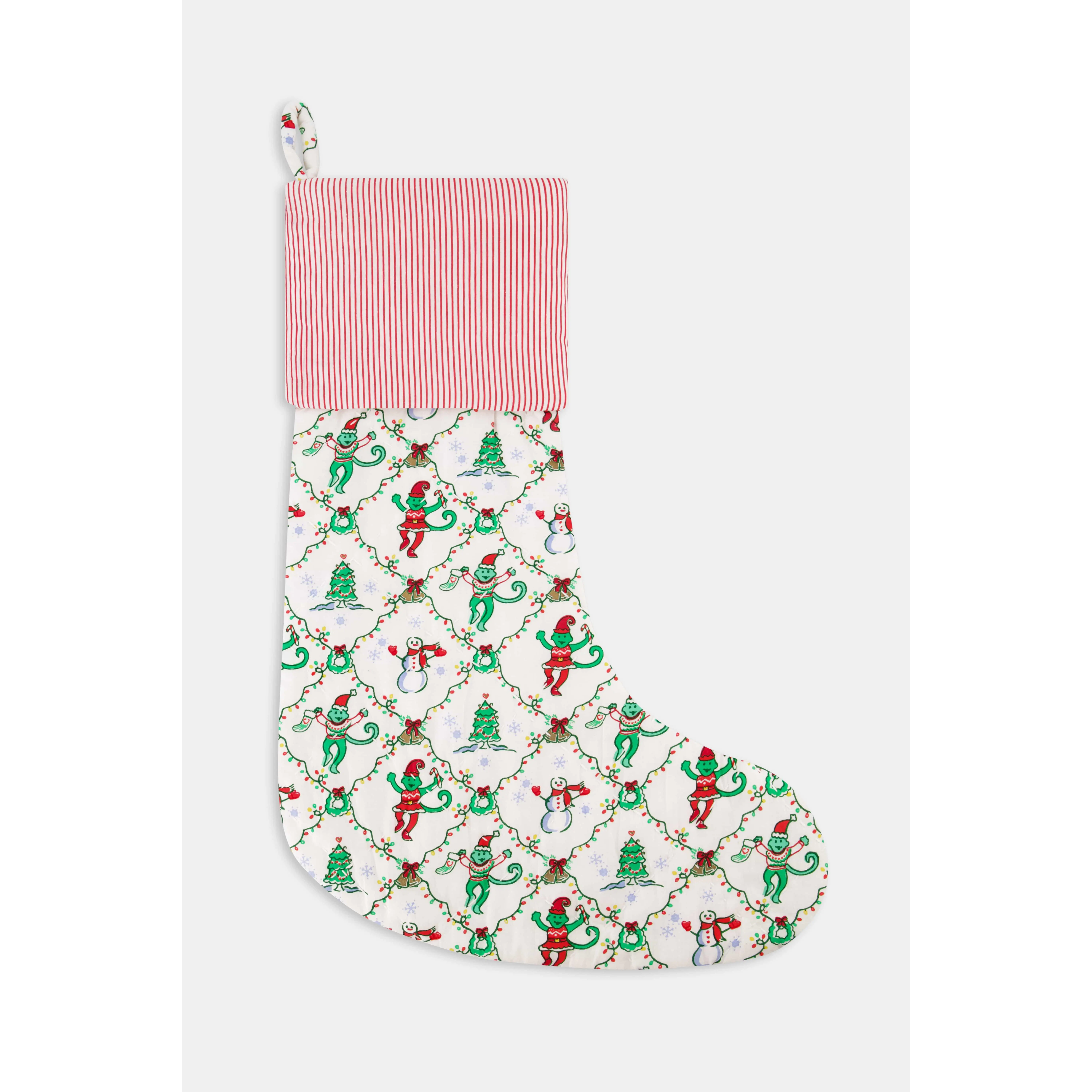 Deck The Halls Quilted Stocking