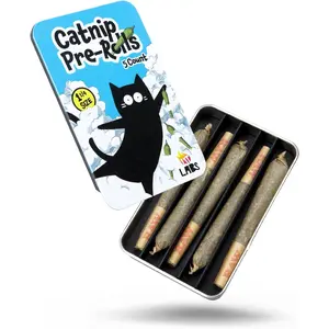 Catnip Joint - 5 Organic Pre-Rolls Papers to Fix a Bad Cattitude - Funny Cat Toy for Indoor Cats with Existential Dread