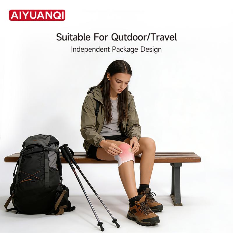 [4-Pack] Self-Heating Herbal Knee Patches with Ginger Oil - Deep Penetrating Joint Relief Kit for Stiffness & Cold Knees - Cordless Warm Compress Essential natural comfort Wellness Aromatherapy