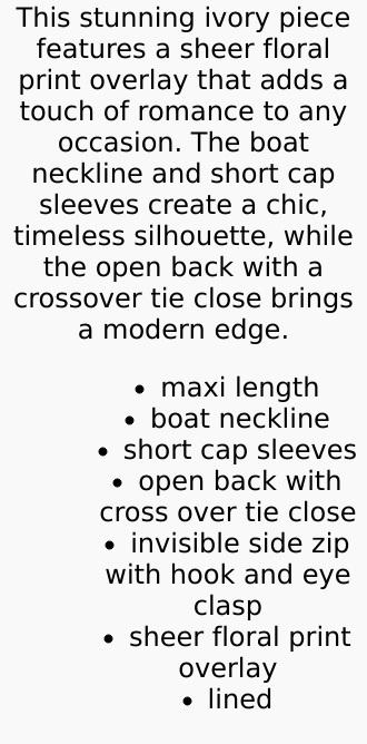 Henna Maxi Dress - Ivory