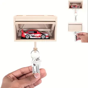 Fantasy garage key holder, garage with door opening wall key holder, novelty container wall mounted key storage box, wall mounted door opener holder, easy to install key holder for entry, front door, hallway, office