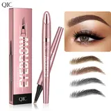 Waterproof Micro-Fork Eyebrow Pencil, Long-Lasting Brow Pen for Natural Hair-Like Strokes, Smudge-Proof Makeup Tool for Daily Use & Soft Glam. #sohochic