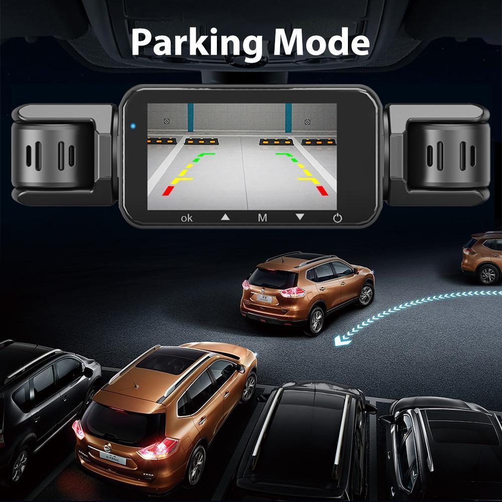 1080P 4 Channel Dash Cam WiFi, Quad Camera Car DVR with 64GB Card, 3.0" IPS Screen, OBD Power, Full View Recording