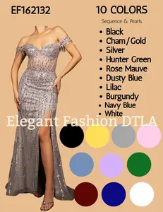 ✨ Elegant Fashion ✨  EF162132 Pearls & Sequins Embellishments