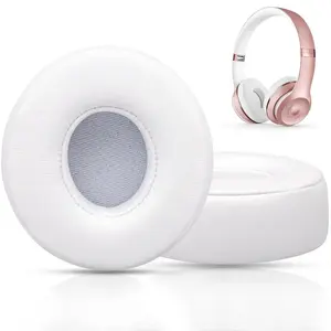 Replacement Ear Pads for Beats Solo 3, Ear Cushions for Beats Solo 2 & Solo 3 Wireless Headphones Silicone Memory