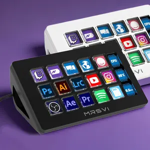 LED 15-Key Stream Deck Custom Keyboard for Streaming and Gaming, Programmable Macro Keys for Efficient Control, Compatible with Win/MAC/ps5/xbox, Computer Peripherals