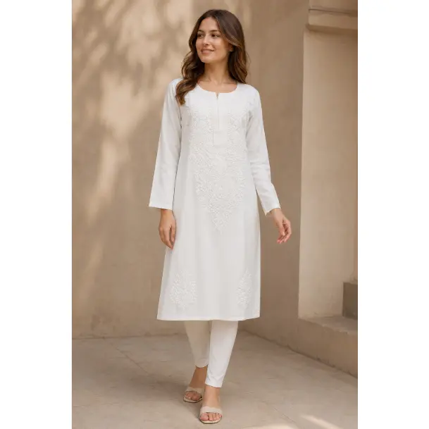 Women's Kurti Set Semi Long Embroidery