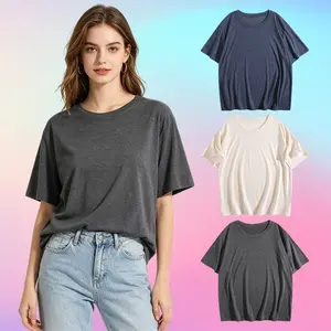3-Pack Premium Men's & Women's Short Sleeve T-shirt | Soft Breathable High-Stretch Cotton-Poly Blend Tee Multipack | Summer Casual Round Neck Slim Fit Basic Undershirt | Comfortable Performance Apparel | Colorful Cotton Vest Set women