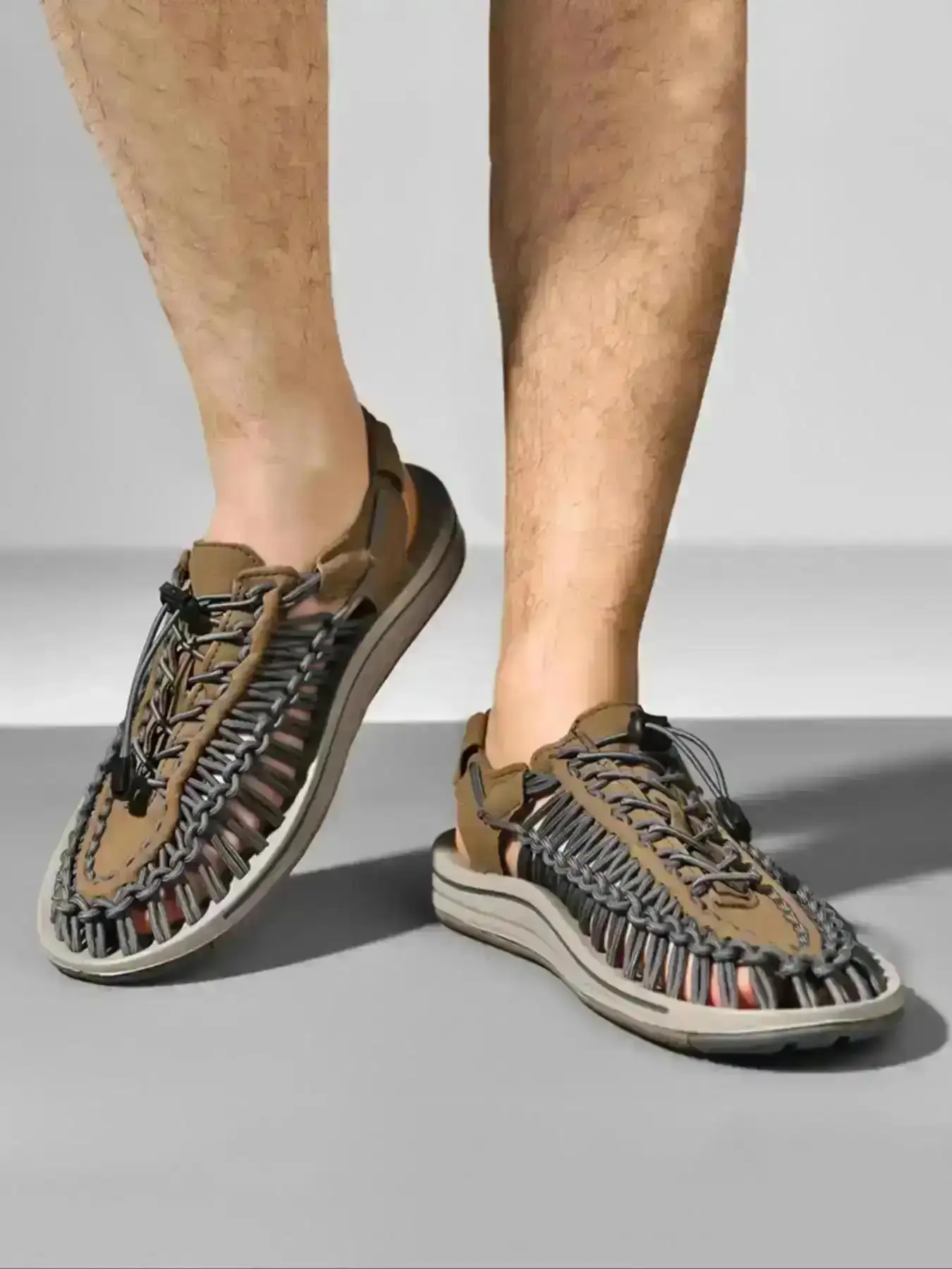 Men Chic Hollow Out Sndls Daily Comfy Soft Sole Beach Vacation Outdoor Hiking Airy Wear Fisherman Walking 2026 resort style Open breezy summer shoe holiday Light Modern Comfort Shoes Trendy Must Have Pair breathable