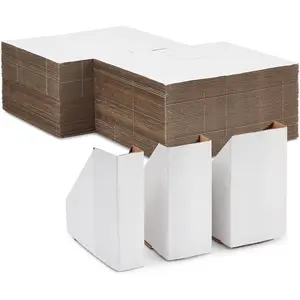 Picture Frame Corner Protectors - Adjustable Fit for Picture Moving Boxes - Durable Cardboard Corners for Packing Artwork - Artwork Protection for Moving Supplies - 2.5-5.5 cm White