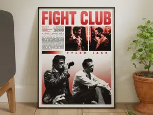 Fight Club Movie Poster, FHD Wall Decor Wall Hangings, Museum Poster, Poster Decor Room, Movie Poster