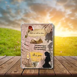 Vintage Fairy Tale Kindle Insert | Belle Inspired E-Reader Insert | Enchanted Library Aesthetic | Romantasy Kindle Insert for Clear Case