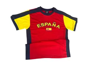 Spain Football Shirt style & model 100% cotton