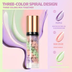 3 in 1 Color Correcting Primer SPF 50 Brightening Oil Control Hydrating Cream Makeup Base for Flawless Skin All Day Wear  Sunscreen