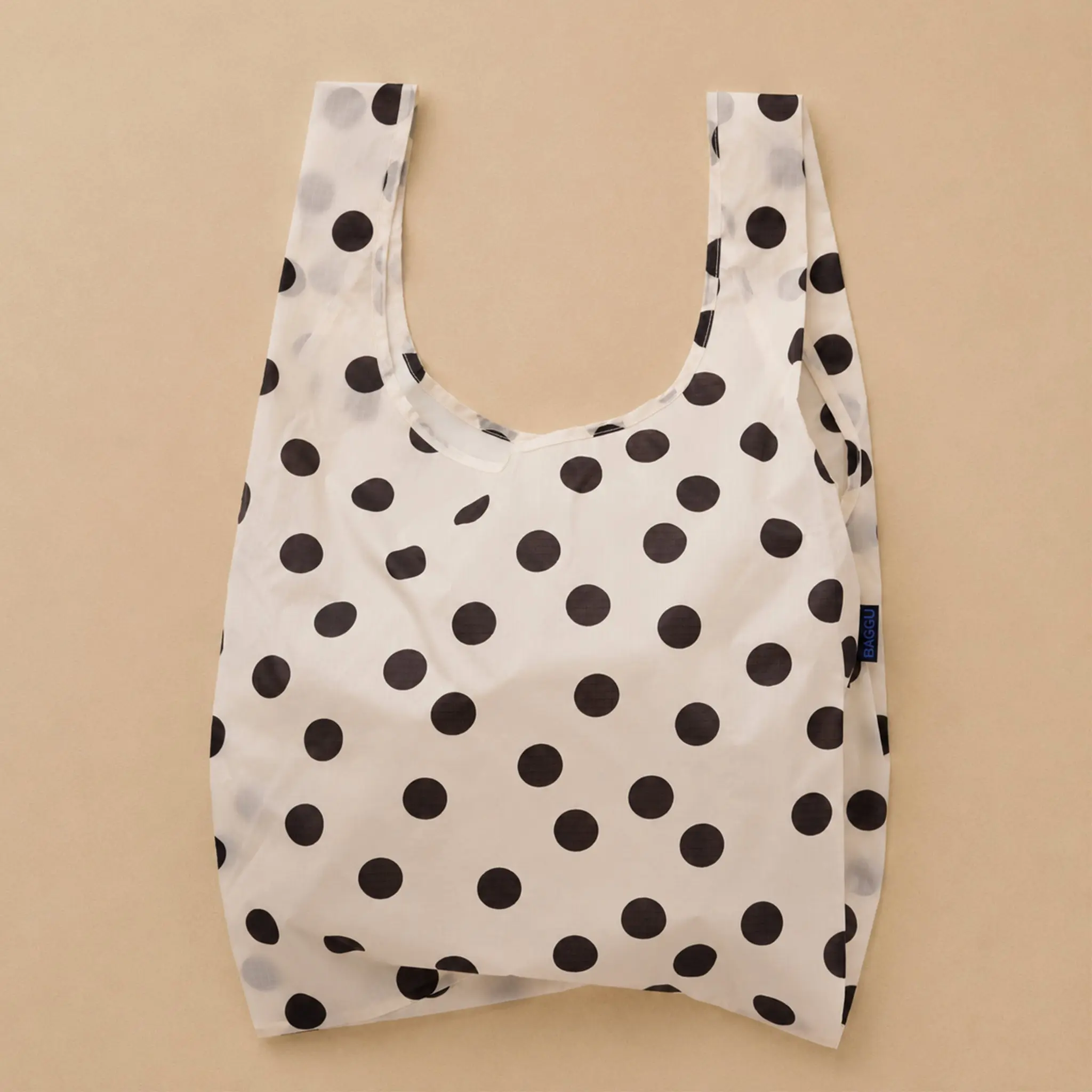 Standard Baggu | Cream and Black Polka Dot