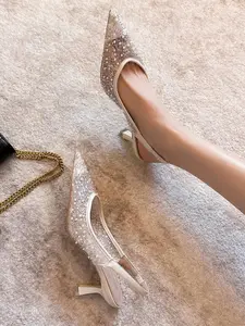Women's Elegant Pointed Toe High Heel Shoes, Trendy Slip on Shoes, Fashionable Heels for Party & Daily Wear, Classy, Elegant Heeled Shoes