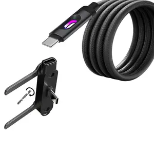 PD Ring Light USB-C to C Type Stand Charging Adapter Connector, Fast Charging Line with Invisible Stand, Detachable, Suitable for Gaming Office