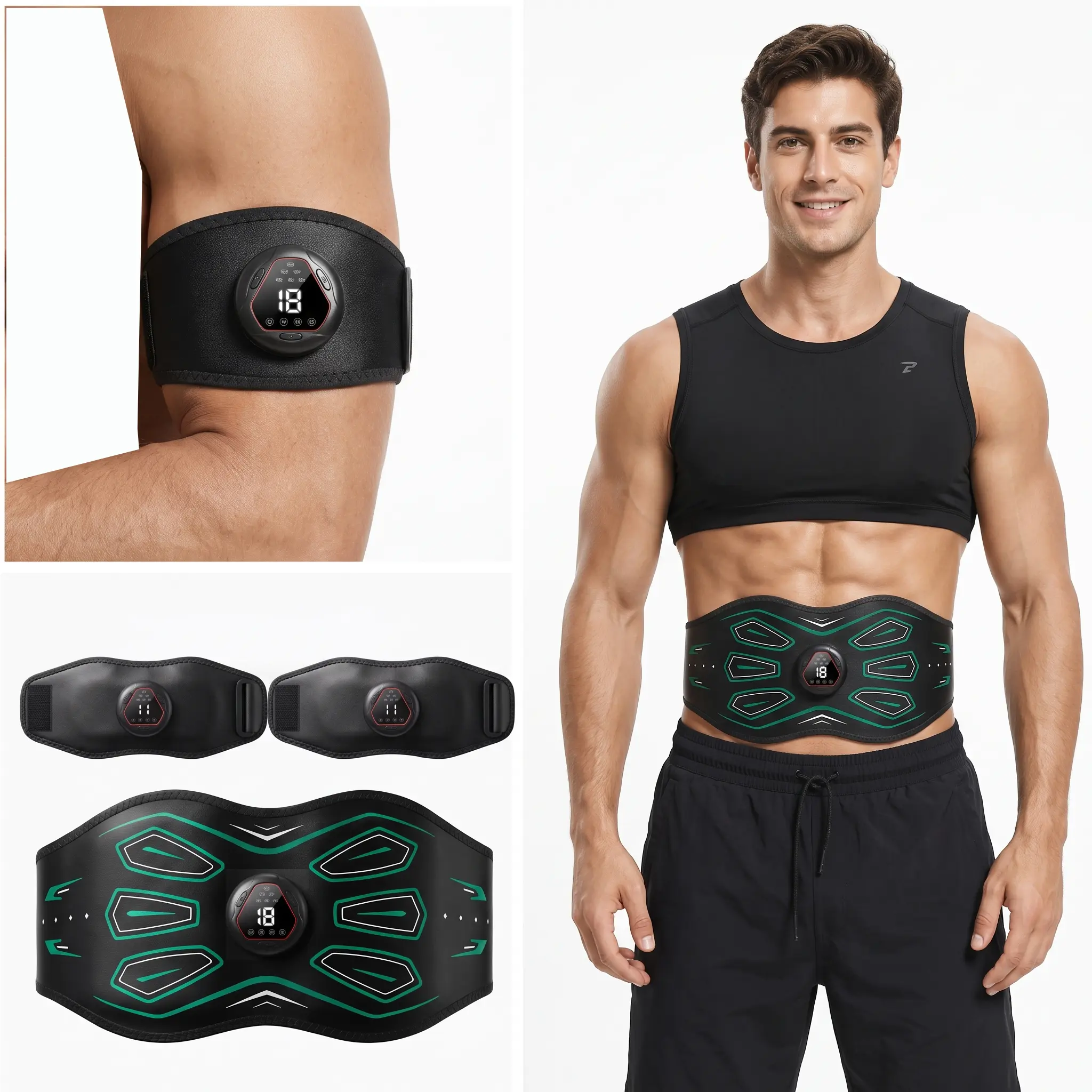 Unisex Multi-Use Core Workout Belt Kit, Portable Strength Training Equipment for Ab Training & Lower Body Fitness