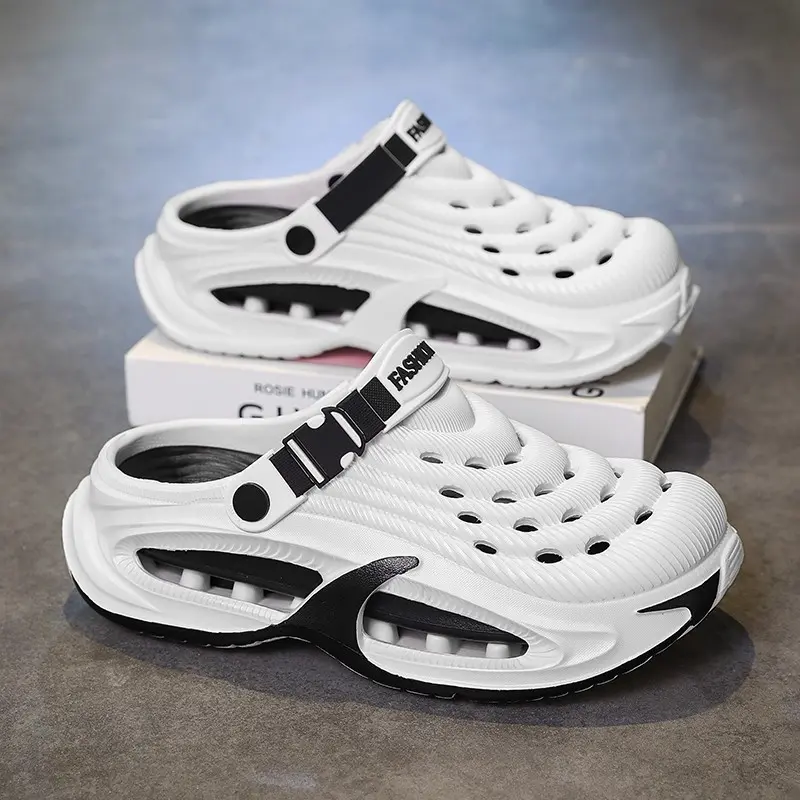 Men's Clog Sandals 2026 Summer New Outdoor Sports Sandals Beach Non-Slip Odor-Resistant Wear-Resistant Closed-Toe Sandals for Men