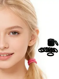 Girls' High Elasticity Hair Ties, Colorful Rubber Bands, 2cm Width, 100pcs Mixed Set, Cute Hair Accessories for All Seasons