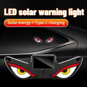 Car Rear Window Dynamic LED Display – Vampire Devil Eye Emoji Panel, Auto Decorative Light