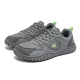 HOBIBEAR Men's Barefoot Wide Toe Box Breathable Walking Shoes Lightweight Comfortable Synthetic, No Arch Support Thin Outsole, Natural Shape, Anti Slip Rubber Sole, Lace Up, Below Ankle, Outdoor All Seasons, Toe Pain Relief for Casual Sports