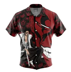 Zaraki Kenpachi Bleach Button Up Hawaiian Shirt | Cool Summer Anime Vibes for Men & Fans
