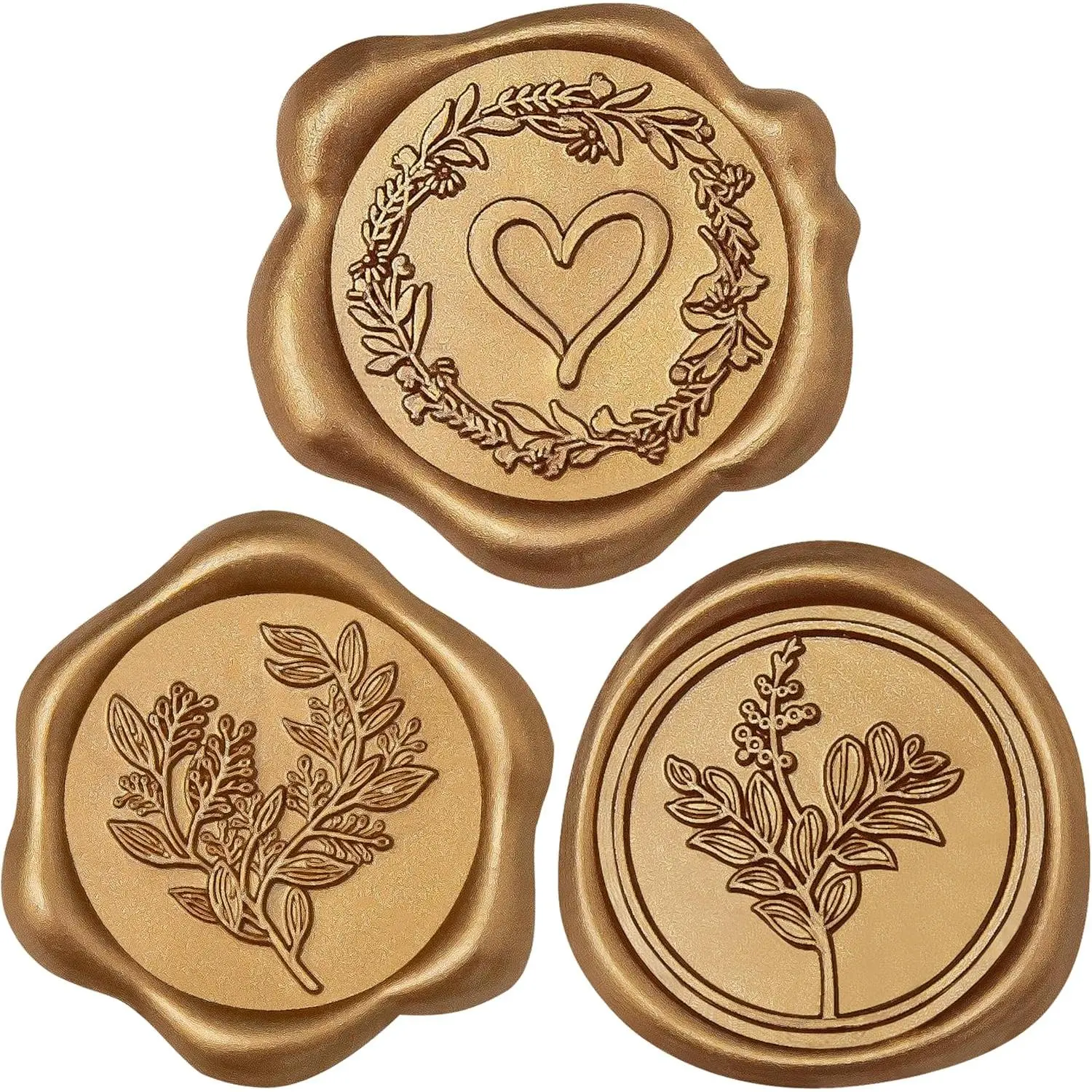 60 count   Wax Seal Stickers Self-Adhesive Envelope Seals  Stickers,  for Wedding Invitations Seating Chart Christmas  Wrapping 3 Designs in 1 Pack