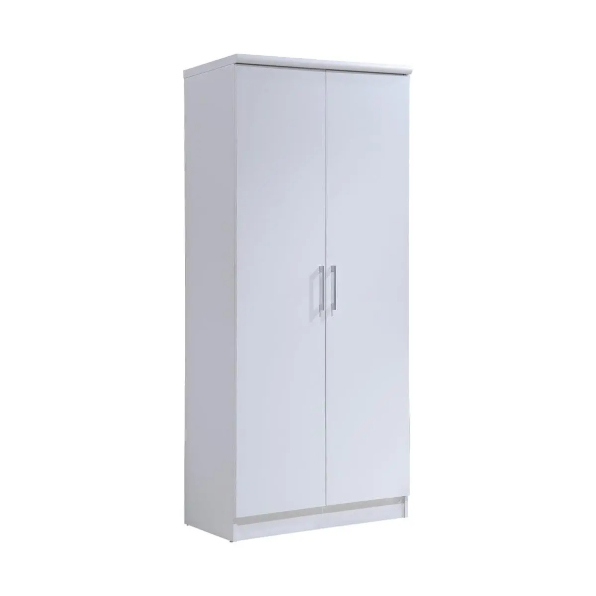 Hodedah 212 MAIN Traditional Wooden Freestanding Wardrobe Closet Armoire - Sturdy Double-Door Tall Engineered Wood Cupboard, 73" h x 17" w x 31.5" d, 4 Adjustable Shelves, Laminated Surface, 147.7 lbs Indoor Home Space-Saving Storage Unit
